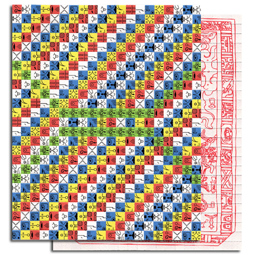 Blotter Art Mayan calendar